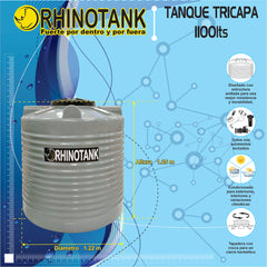 Tanque para Agua Tricapa 1100 Lts