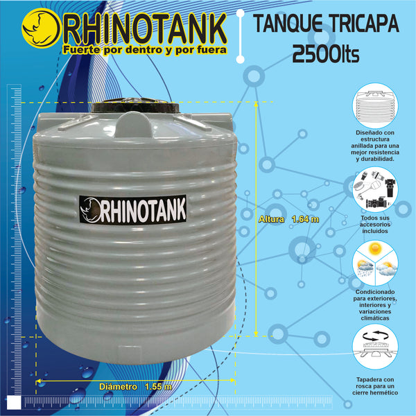 Tanque para Agua Tricapa 2500 Lts