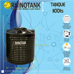 Tinaco Bicapa RHINOTANK 1100 Lts