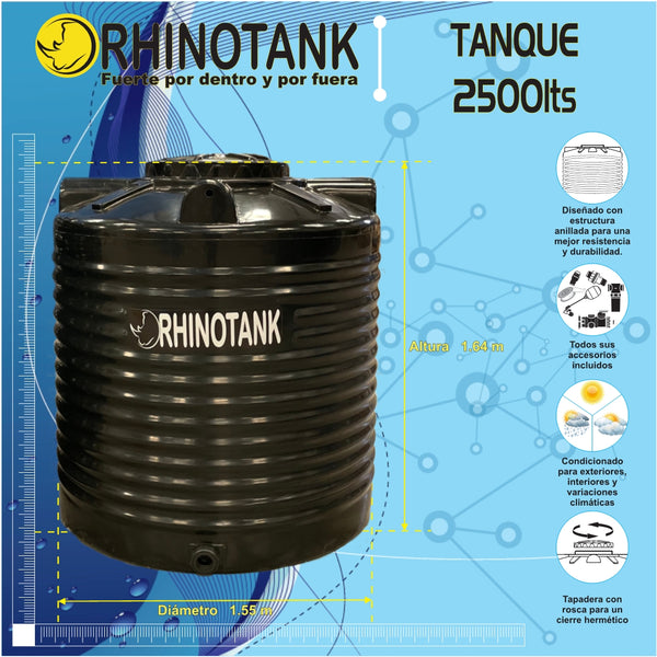Tinaco Bicapa RHINOTANK 2500 Lts